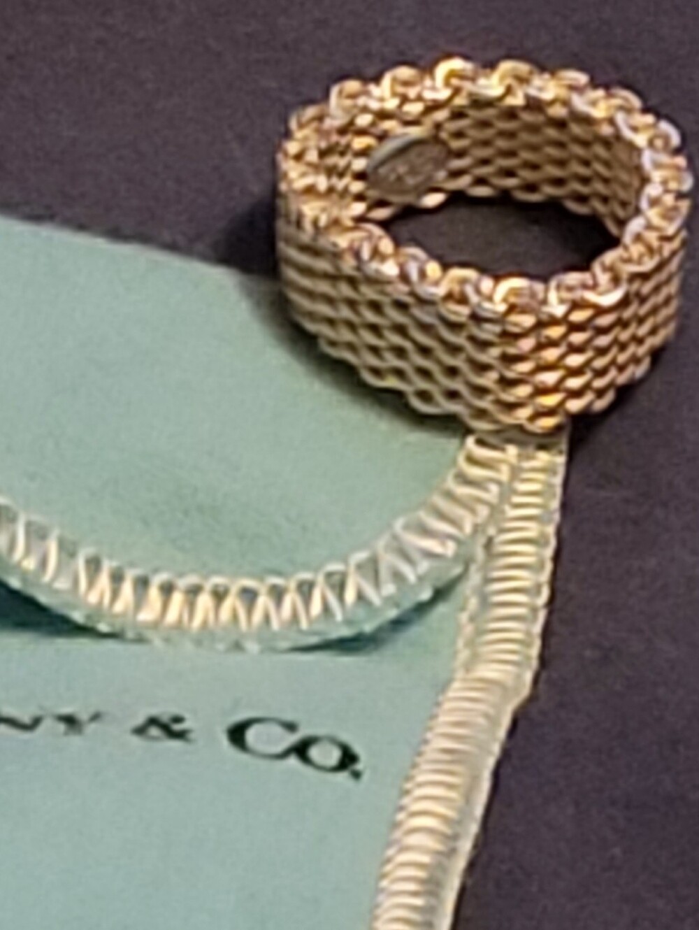 Tiffany & Co. Sterling Silver Somerset Mesh Flexible Band